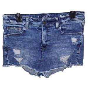 Arizona Size 13 Mid-rise Denim‎ Cutoff Shorts Everyday Lake Summer Beach Vaca